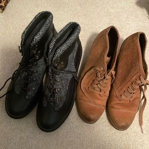 2prs timberland shoes boots (wedges and chunk heels)